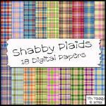 Shabby Tartan Plaids - 18 P..