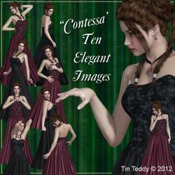 Digital Clip Art Elegant Ladies Contessa - Clipart for Scrapbooking, Birthday Card Making and More