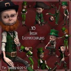 Irish Leprechauns Digital Clip Art for Scrapbooking, Card Making, St Patrick's Day and More
